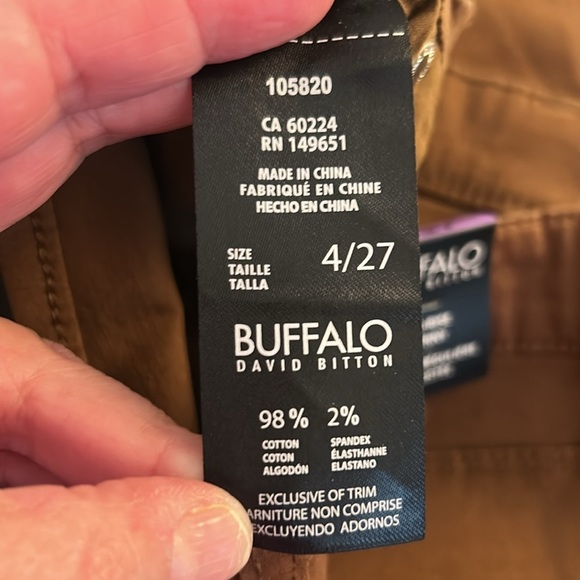 Buffalo David Bitton Chocolate Brown Mid Rise Skinny Stretch Jeans Size 27 New! - Picture 7 of 8